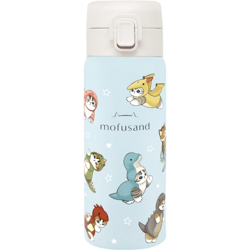 BACKYARD FAMILY「水筒 ワンタッチ かわいい 350ml 通販 ステンレスボトル ワンプッシュボトル マグボトル」|食器・キッチングッズ|ブルー1