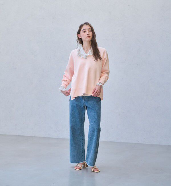 UNITED ARROWS「スウェットライク スキッパーニット ‐ウォッシャブル‐」|ニット・セーター|