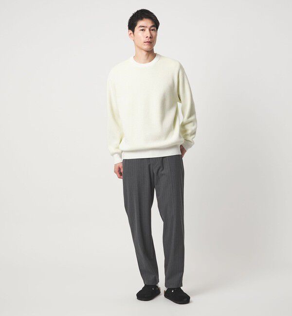 UNITED ARROWS green label relaxing「コットン リバー カノコ クルーネック ニット」|ニット・セーター|
