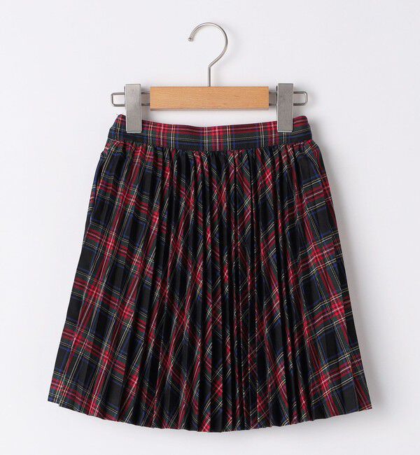SHIPS KIDS「SHIPS KIDS:140～160cm / チェック プリーツ スカート」|フレア|レッド系