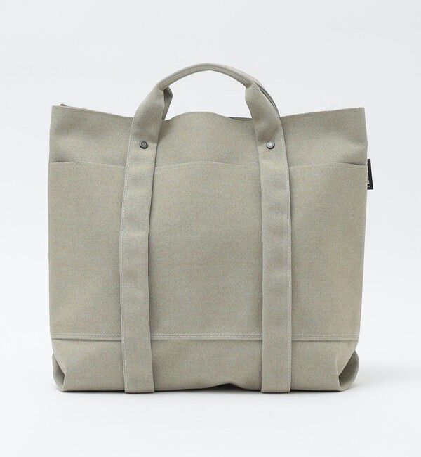 SHIPS「KARRI: POLY CANVAS 2WAY TOTE M」|トートバッグ|ライトグレー