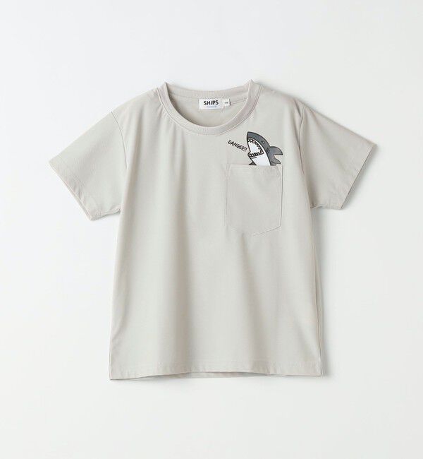 SHIPS Colors 「【WEB限定】SHIPS Colors:90～140cm /〈接触冷感・UVカット〉カノコ ポケット プリントT」|Tシャツ・カットソー|