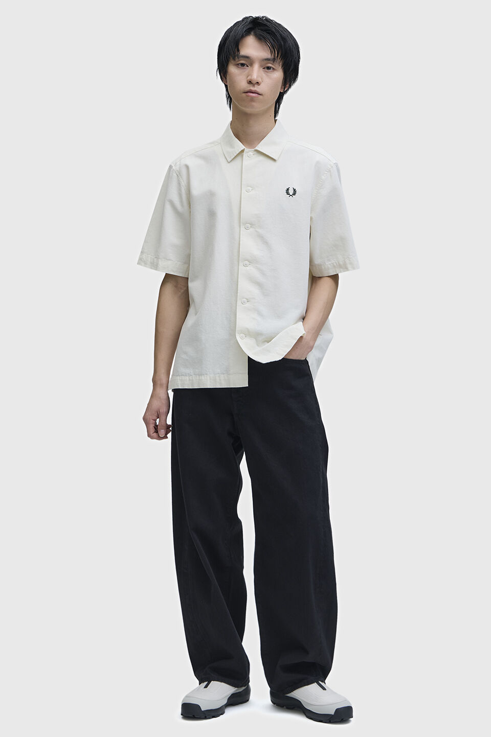 FRED PERRY 「Placket Detail Short Sleeve Shirt プラケットショートスリーブシャツ」|シャツ・ブラウス|