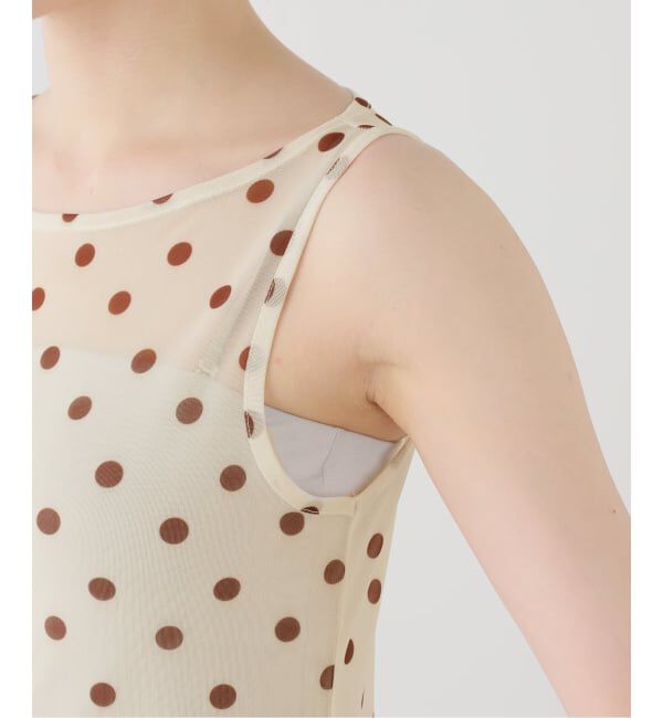 SLOBE IENA「Hosjerg/ホスビョーグ ドットチュールトップス NS 2862/BETTY TOP」|Tシャツ・カットソー|