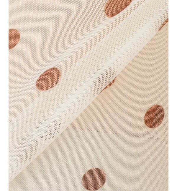 SLOBE IENA「Hosjerg/ホスビョーグ ドットチュールトップス NS 2862/BETTY TOP」|Tシャツ・カットソー|