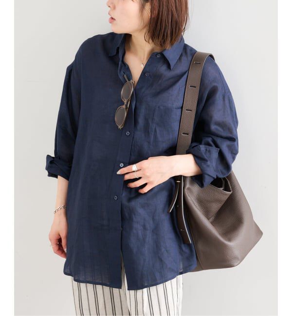 U by SPICK&SPAN「リネンオーバーシャツ」|シャツ・ブラウス|