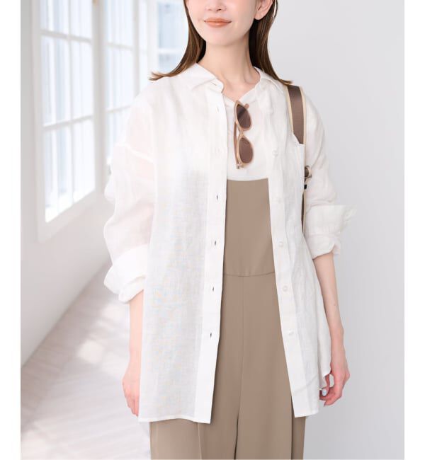 U by SPICK&SPAN「リネンオーバーシャツ」|シャツ・ブラウス|