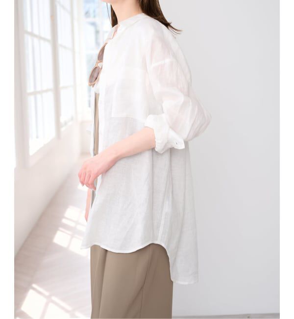 U by SPICK&SPAN「リネンオーバーシャツ」|シャツ・ブラウス|