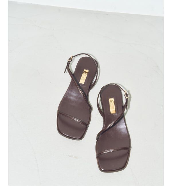 GRISE「《WEB+一部店舗限定》MIDORI UEEDA&times;GRISEナローストラップフラットサンダル」|サンダル|