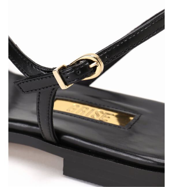 GRISE「《WEB+一部店舗限定》MIDORI UEEDA&times;GRISEナローストラップフラットサンダル」|サンダル|