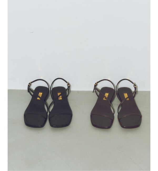GRISE「《WEB+一部店舗限定》MIDORI UEEDA&times;GRISEナローストラップフラットサンダル」|サンダル|