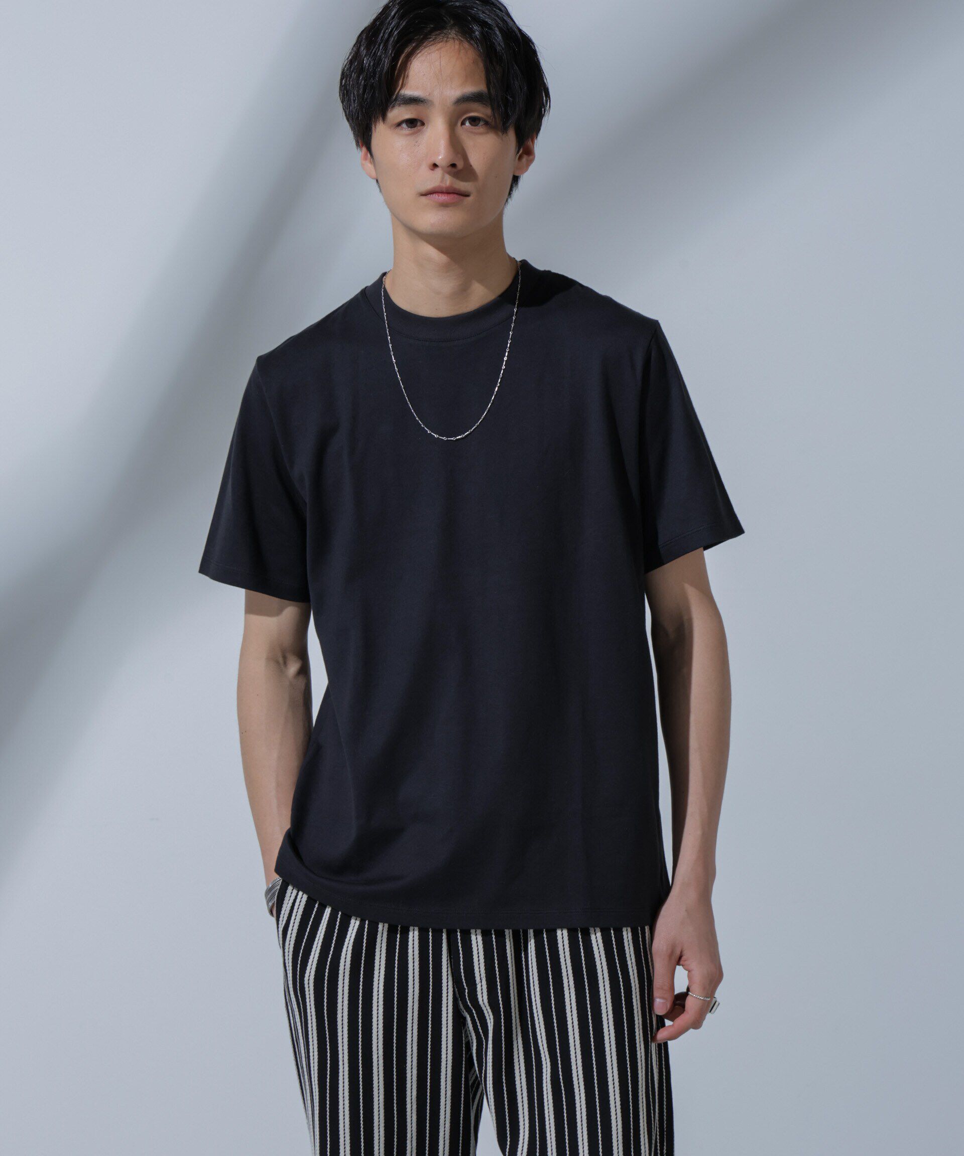 nano･universe「Anti Soaked(R)汗染み防止 クルーネックTシャツ」|Tシャツ・カットソー|