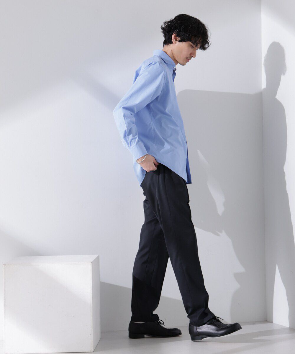 nano･universe「｢N shirt｣Anti Soaked(R) 汗染み防止ホリゾンタルカラーシャツ長袖」|シャツ・ブラウス|