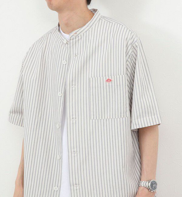 NOLLEY'S goodman「【DANTON/ダントン】BAND COLLAR SHIRT SS 26SS（DT-JD3788 SCP）」|シャツ・ブラウス|