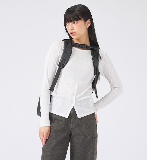 ABAHOUSE「【YArKA/ヤーカ】real leather flap pocket roun」|リュック|