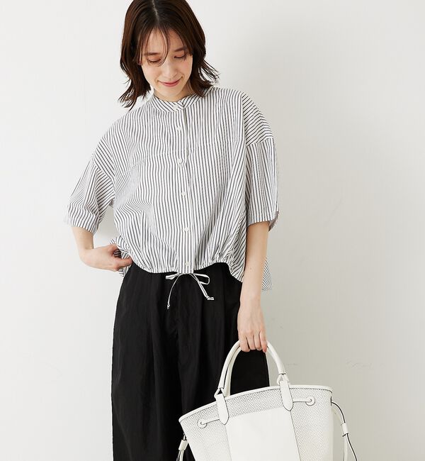 abahouse mavie「ドロストショートシャツ」|シャツ・ブラウス|