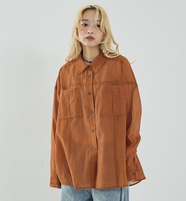NOMINE「オーバーサイズ シアーシャツ」|シャツ・ブラウス|