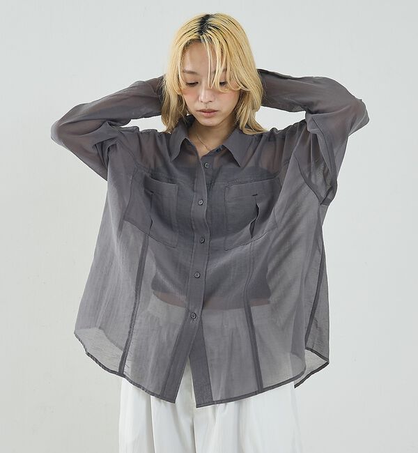 NOMINE「オーバーサイズ シアーシャツ」|シャツ・ブラウス|
