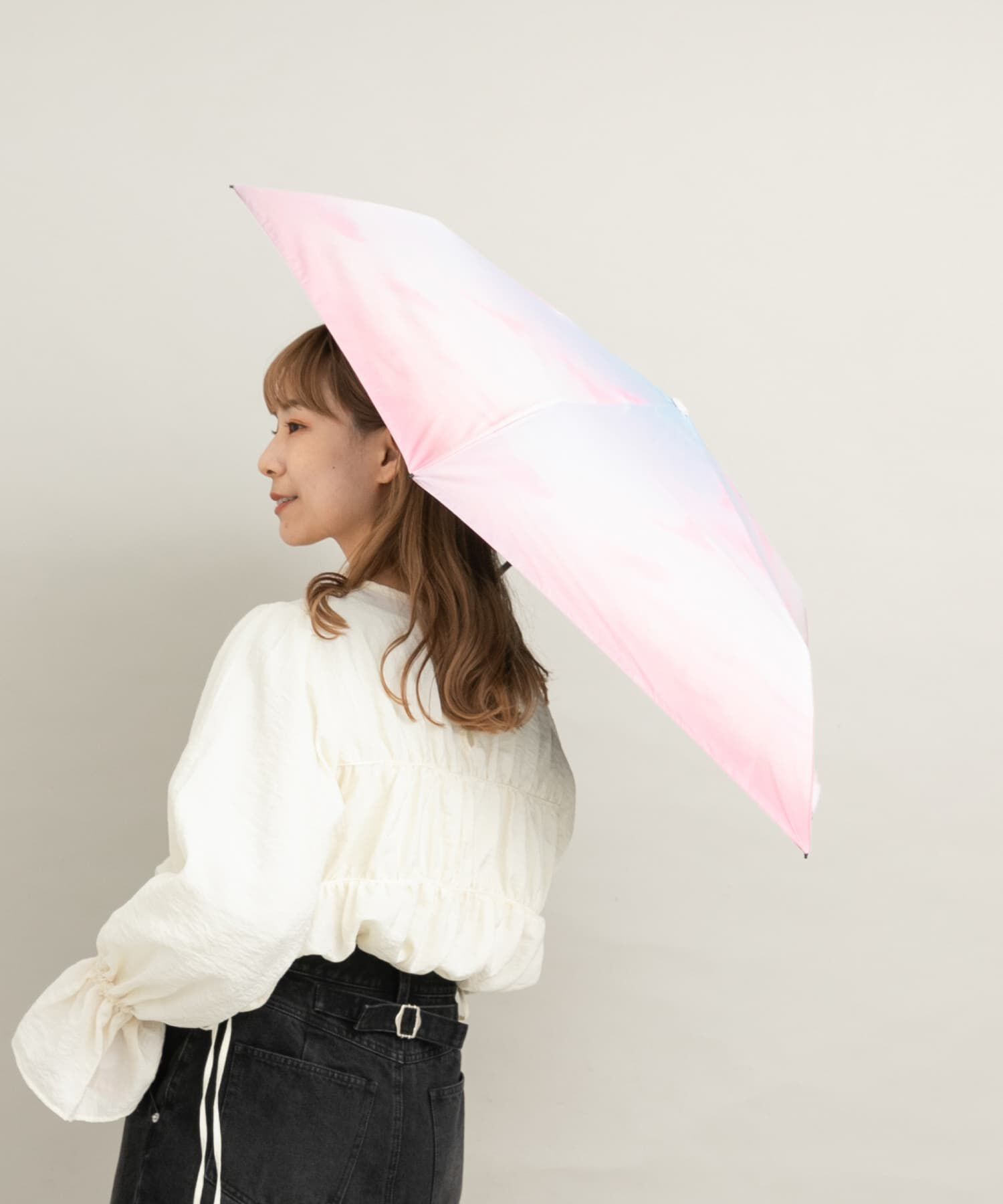 SMELLY「【晴雨兼用】Wpc.　遮光軽量サンセットMINI」|傘|