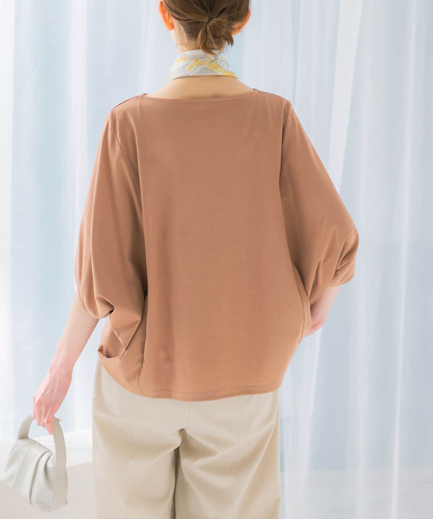 URBAN RESEARCH ROSSO「『一部WEB限定カラー』汗染防止5分袖ドルマンプルオーバー」|Tシャツ・カットソー|