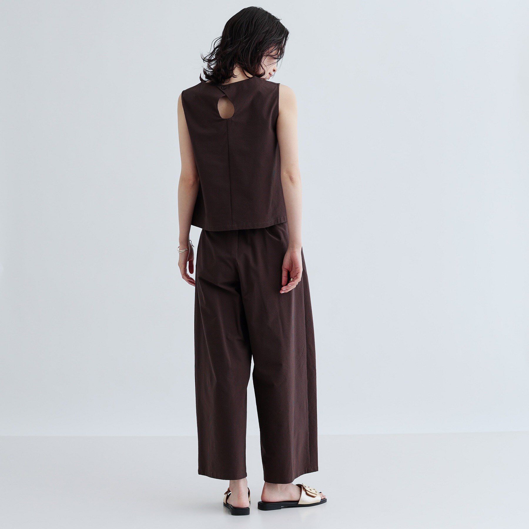 GALLEST「【セットアップ可能】ストライプサッカーワイドパンツ【洗える/カセット服】」|その他|