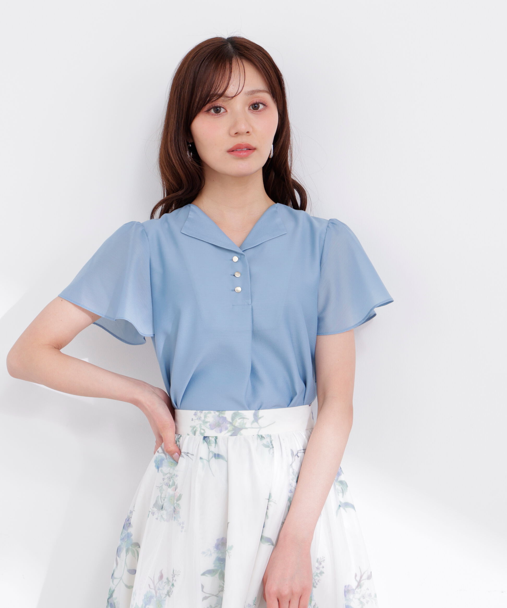 PROPORTION BODY DRESSING「フレアスリーブ開襟ブラウス 26SS」|シャツ・ブラウス|