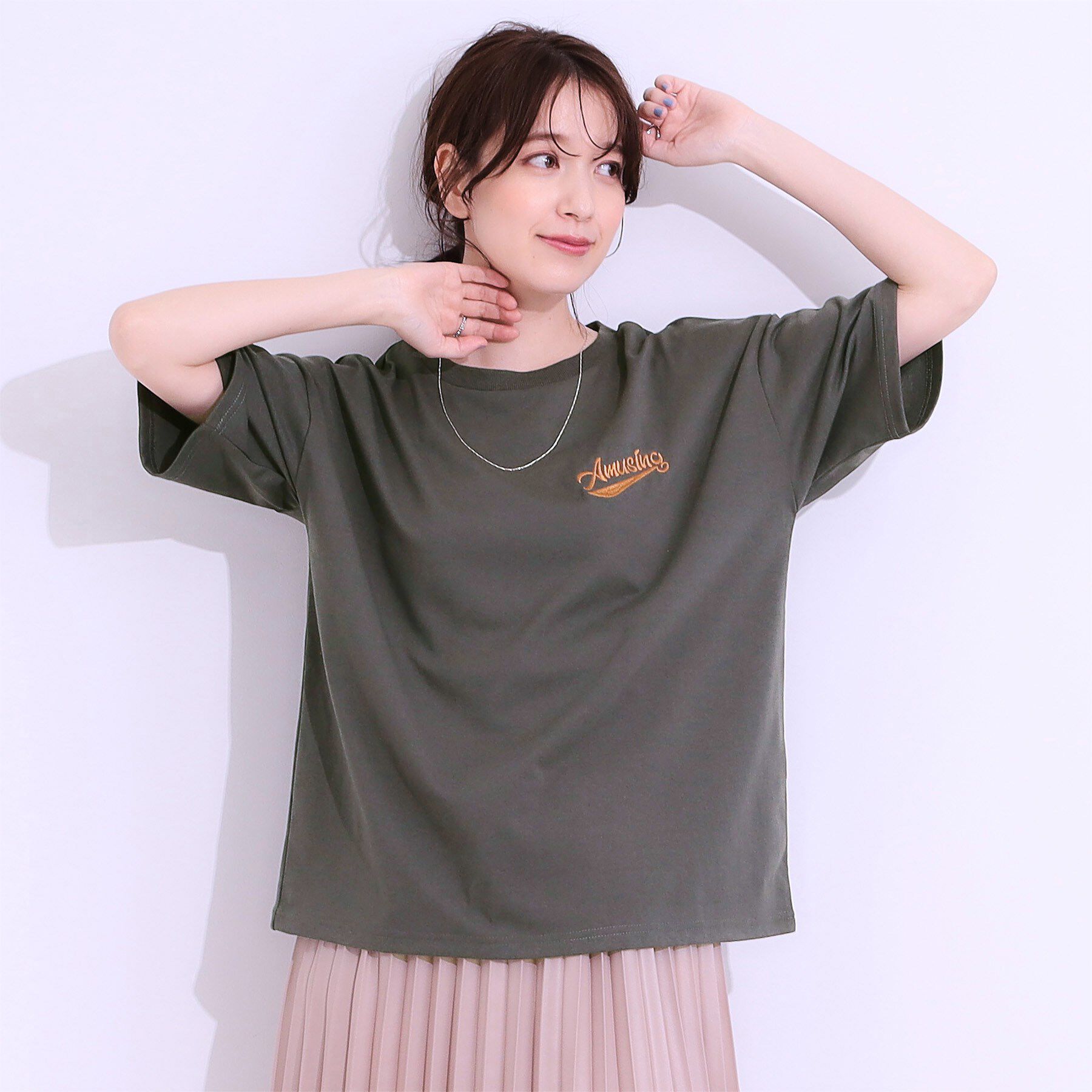 SHOO･LA･RUE「【洗える/S-LL】サガラ刺繍アソートTシャツ」|Tシャツ・カットソー|