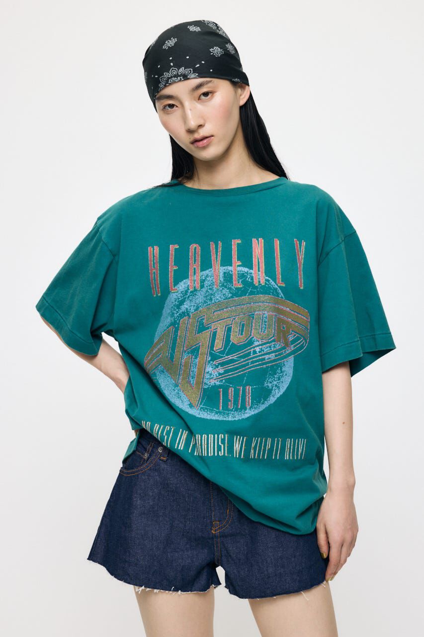 MOUSSY「FADED GRAPHIC LOOSE TEE」|Tシャツ・カットソー|GRN