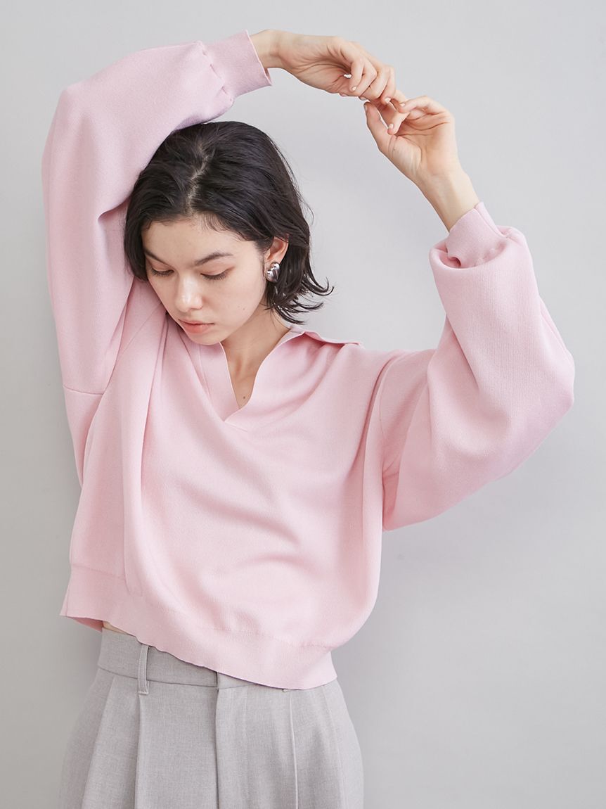 Mila Owen「【WEB＆一部限定カラー】シアーポロニット」|ニット・セーター|