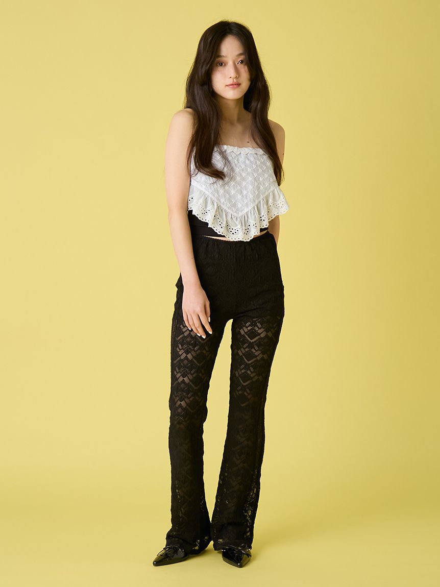 LILY BROWN「【UVカット】カップインレースベアトップス」|Tシャツ・カットソー|