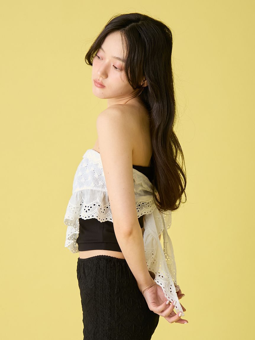 LILY BROWN「【UVカット】カップインレースベアトップス」|Tシャツ・カットソー|