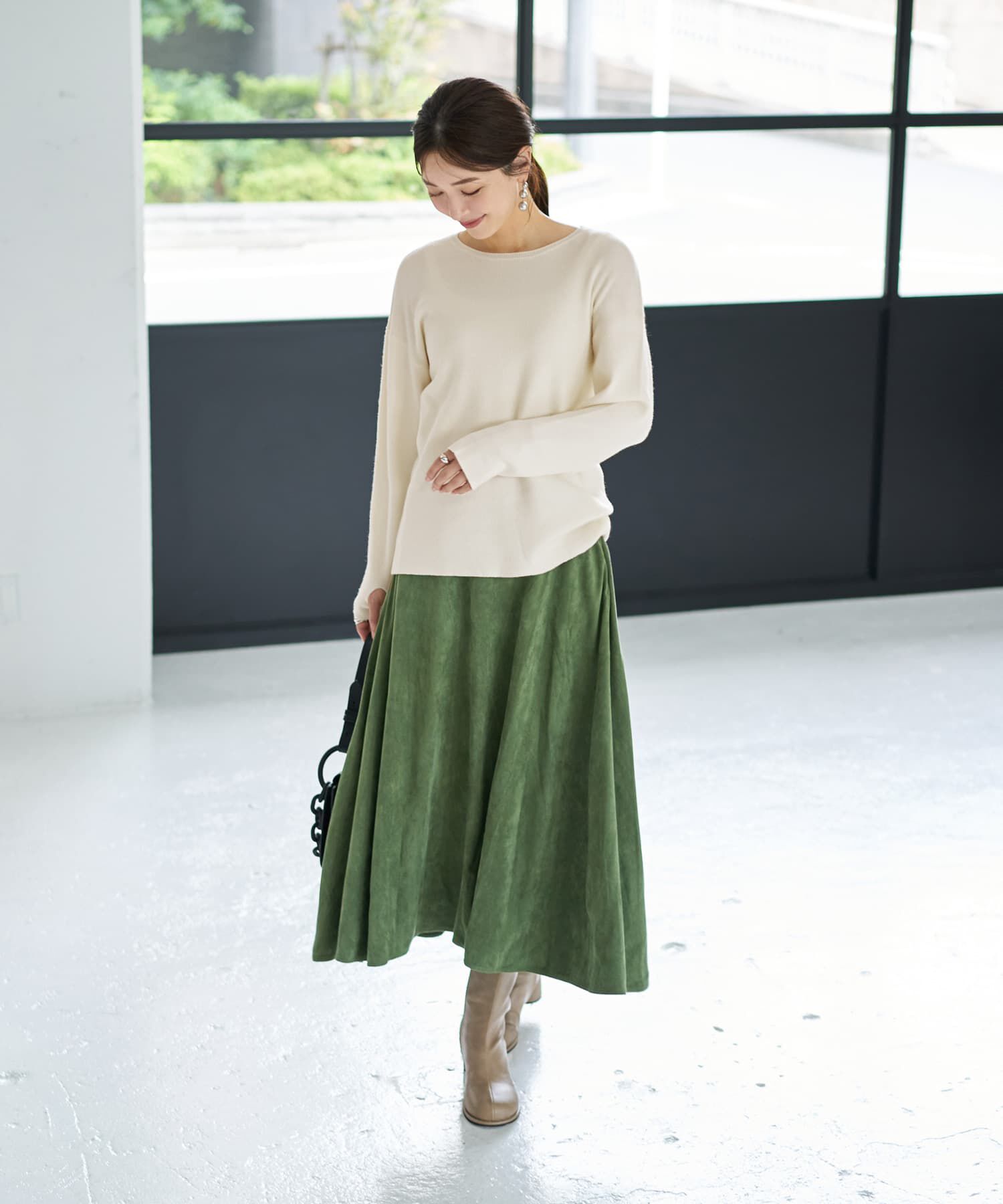 STYLE DELI「【LUXE】スエードサーキュラースカート」|スカート|