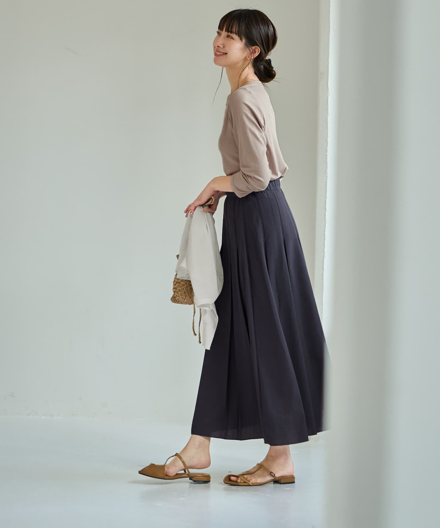 STYLE DELI「【LUXE】段差デザインプリーツスカート」|スカート|