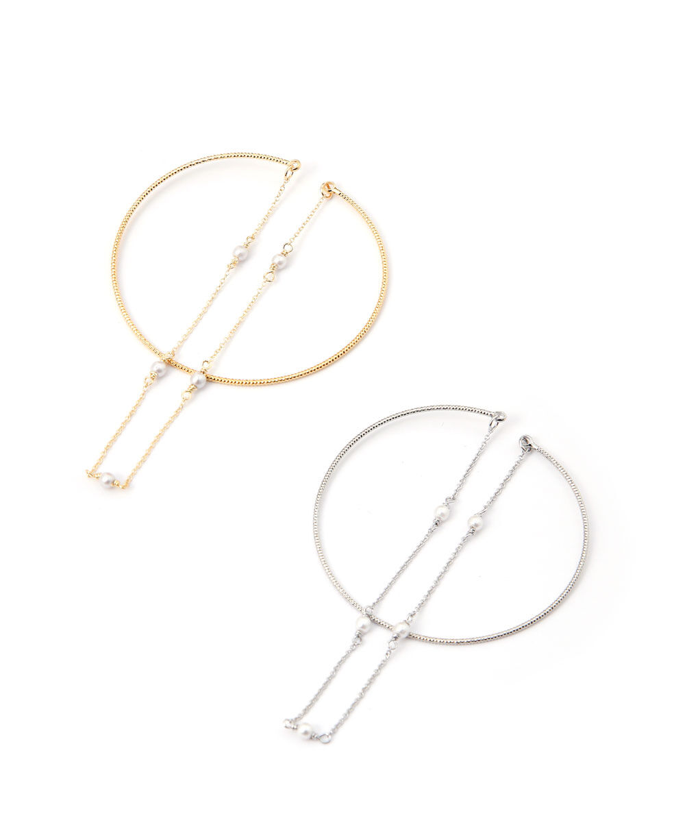 colleca la「細バングルとパール&times;チェーンのブレスレット」|ブレスレット・バングル|