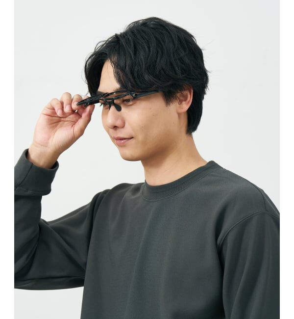  「新構造・跳ね上げ式 メガネ | FLIP UP フリップアップ | 軽量 伊達メガネ 度付き 度なし レンズ交換券付」|メガネ|