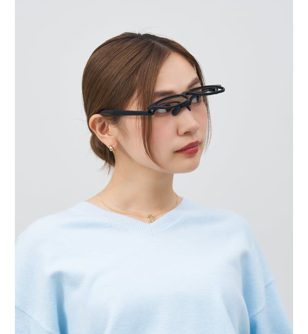  「新構造・跳ね上げ式 メガネ | FLIP UP フリップアップ | 軽量 伊達メガネ 度付き 度なし レンズ交換券付」|メガネ|