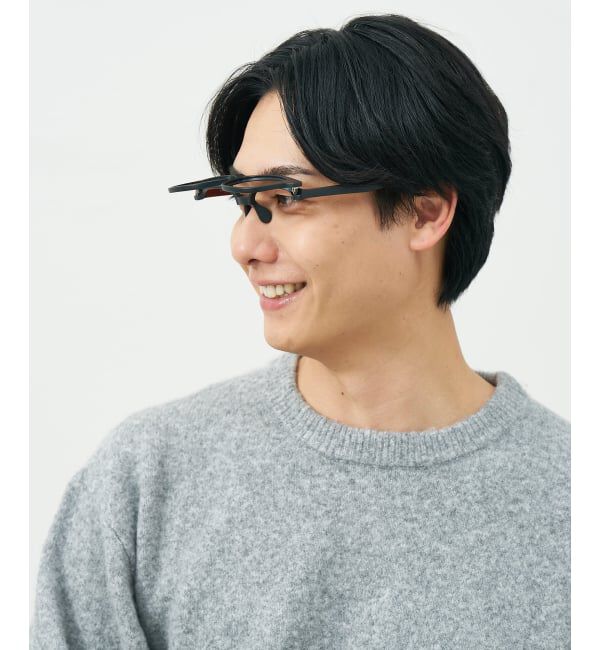  「新構造・跳ね上げ式 メガネ | FLIP UP フリップアップ | 軽量 伊達メガネ 度付き 度なし レンズ交換券付」|メガネ|