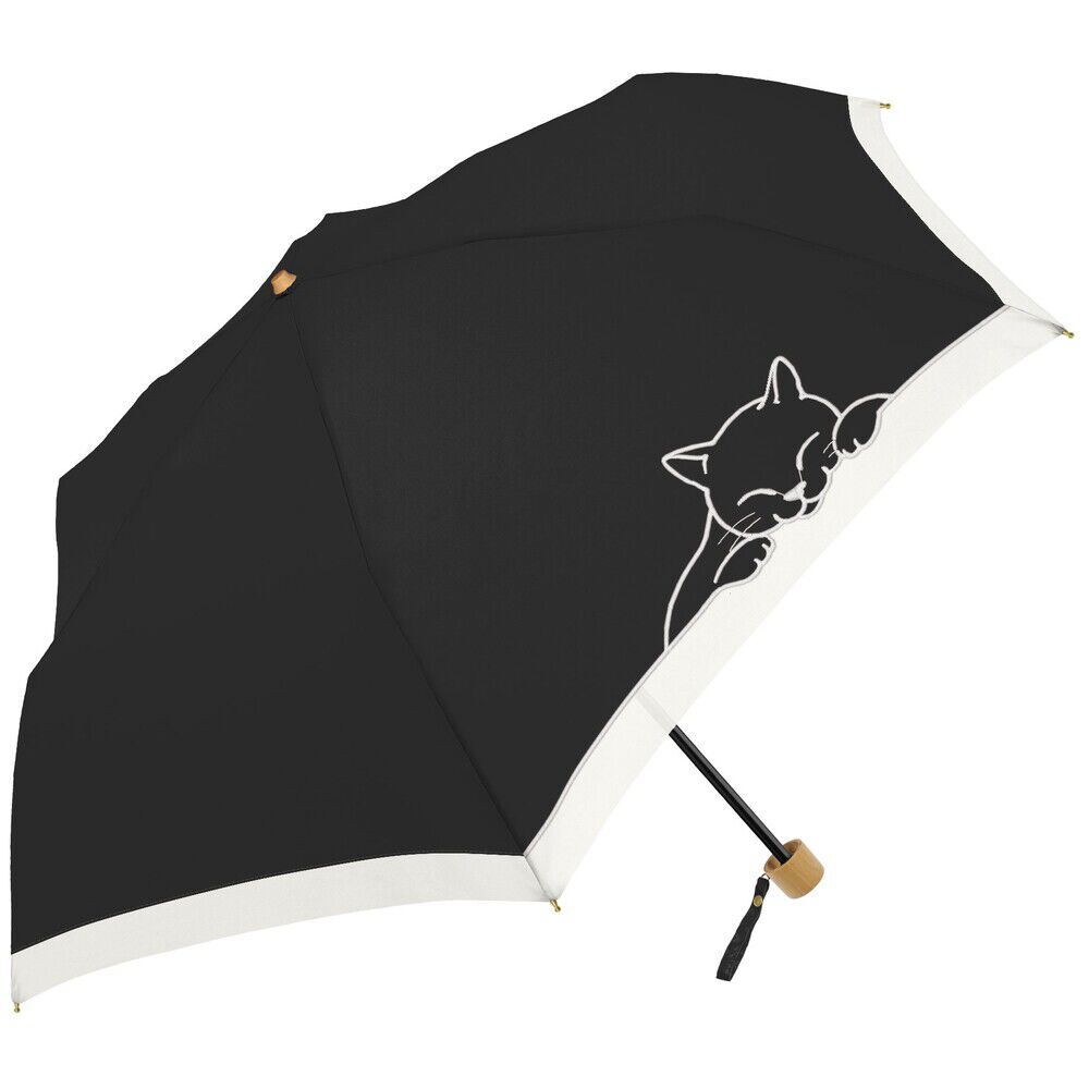 BACKYARD FAMILY「折りたたみ傘 レディース 通販 折り畳み傘 50cm 晴雨兼用 かさ カサ 雨傘 日傘 晴雨兼用傘」|傘|ブラック1