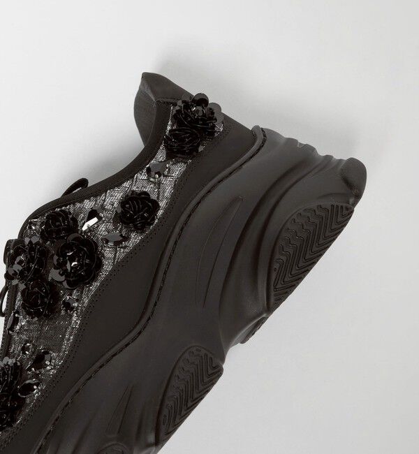 SY UNITED ARROWS「＜SY＞フラワービジュー ジップ スニーカー55&uarr;」|スニーカー|