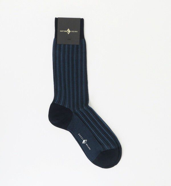 UNITED ARROWS「＜SOZZI＞2カラー ライン ソックス」|ソックス|NAVY
