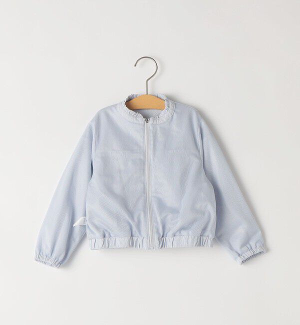 SHIPS KIDS「SHIPS KIDS:80～90cm / 〈UVカット〉ドライタッチ フリル ライト ブルゾン」|ブルゾン・スタジャン|