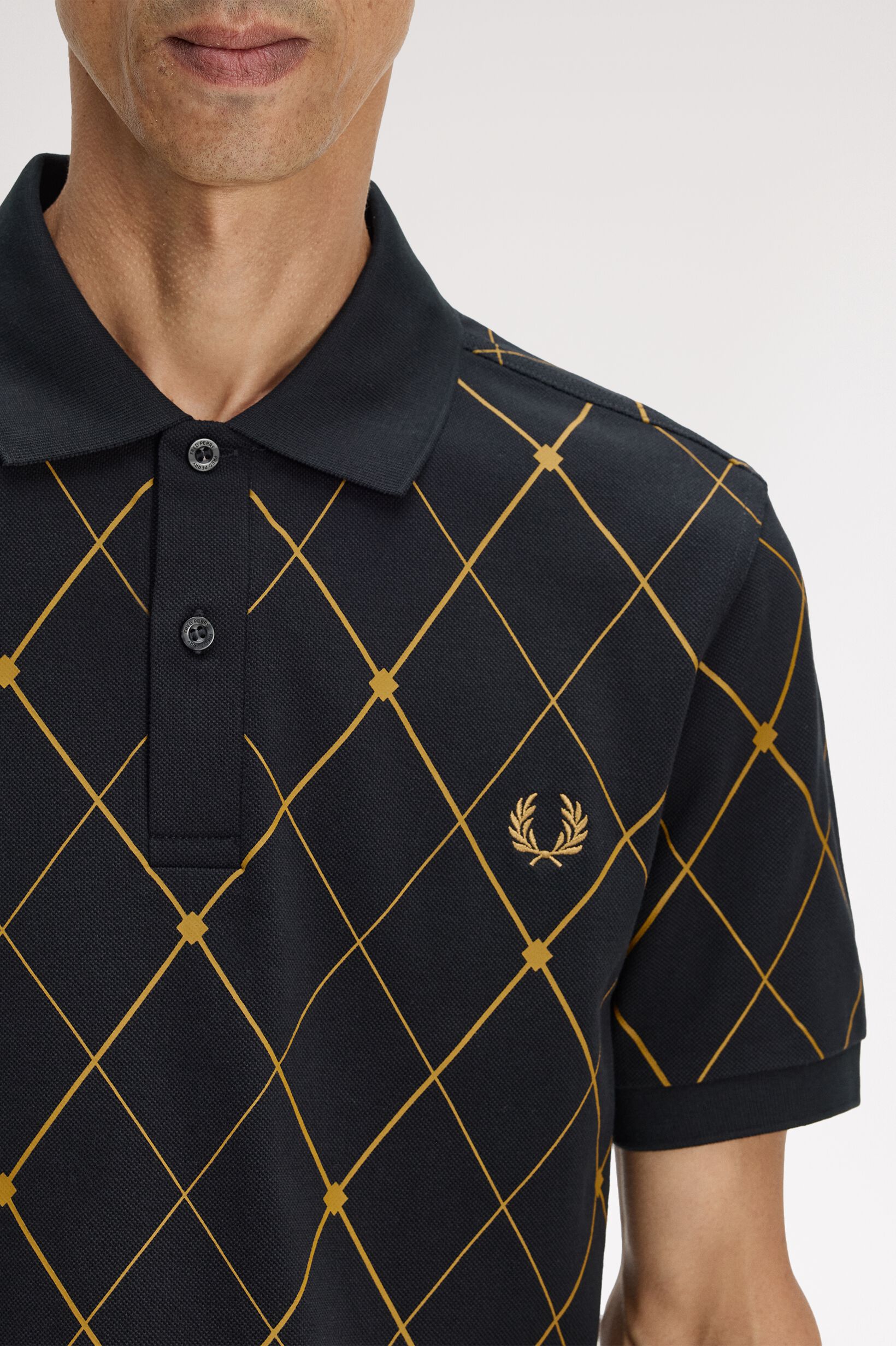 FRED PERRY 「Argyle Print Fred Perry Shirt／アーガイルプリントフレッドペリーポロシャツ」|ポロシャツ|