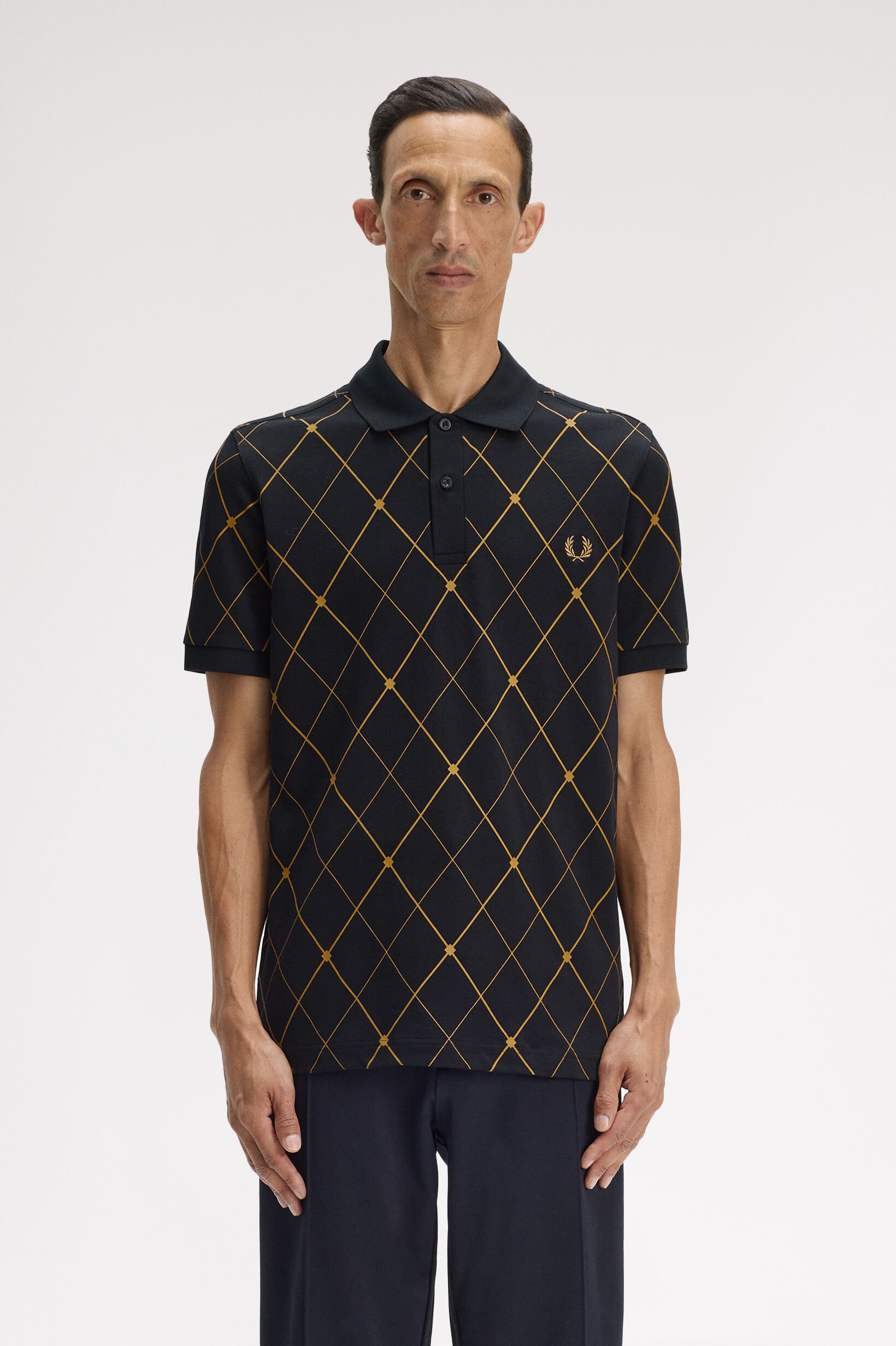 FRED PERRY 「Argyle Print Fred Perry Shirt／アーガイルプリントフレッドペリーポロシャツ」|ポロシャツ|