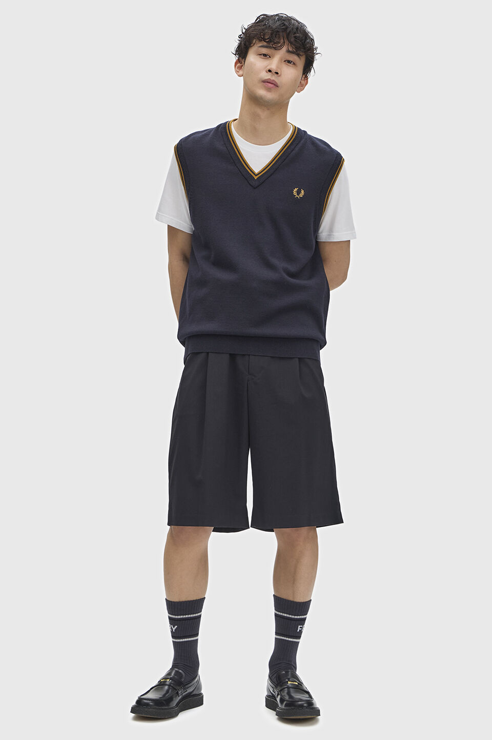 FRED PERRY 「TIPPED V-NECK TANK／ティップVネックタンク」|ベスト・ジレ|
