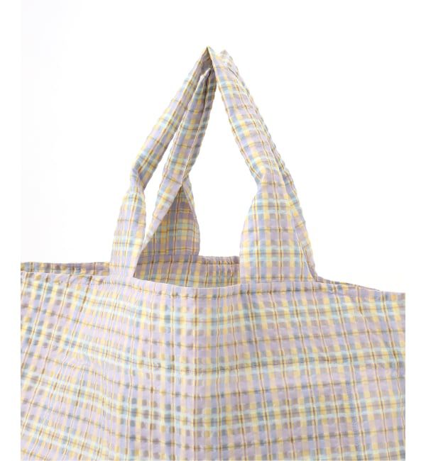 IENA LA BOUCLE「IENA LA BOUCLE シアーチェックトートバッグ」|トートバッグ|