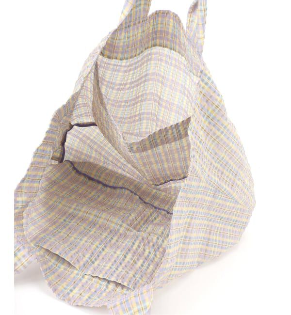 IENA LA BOUCLE「IENA LA BOUCLE シアーチェックトートバッグ」|トートバッグ|