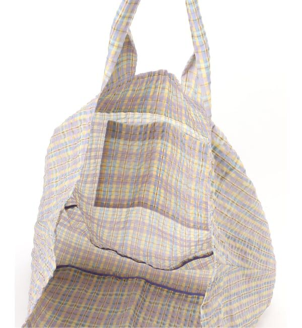 IENA LA BOUCLE「IENA LA BOUCLE シアーチェックトートバッグ」|トートバッグ|
