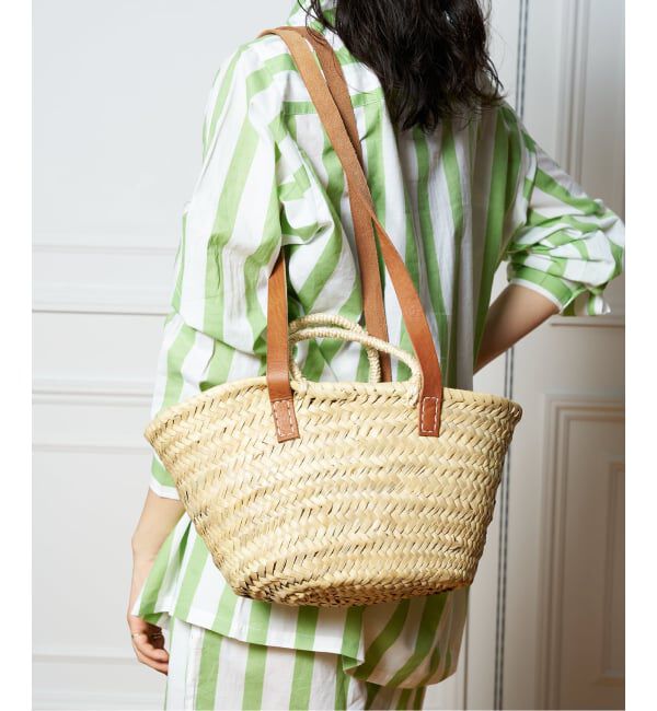 IENA LA BOUCLE「AFRICAN SQUARE/アフリカンスクエア LA BOUCLE カゴバッグ KR24056-01」|かごバッグ|
