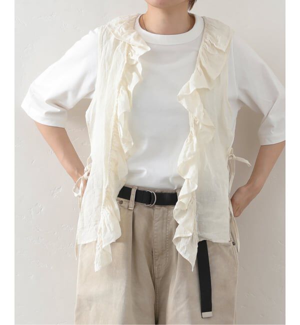 journal standard luxe「リネンワッシャー フリルジレ」|シャツ・ブラウス|
