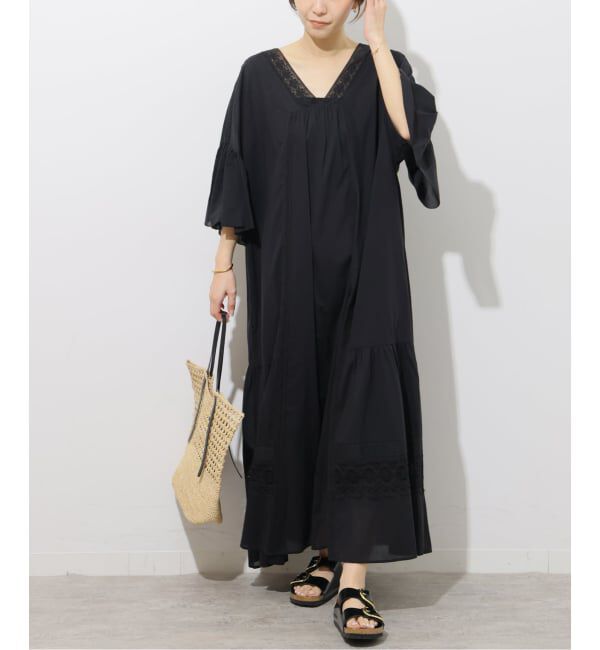 JOURNAL STANDARD relume「コットンボイルVネックレースワンピース」|ワンピース|